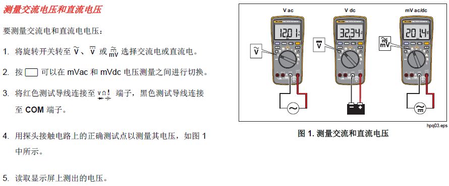 選擇不同的擋位進行測量